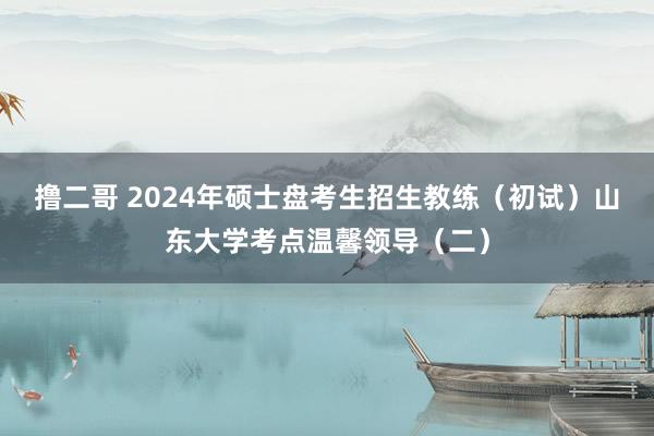 撸二哥 2024年硕士盘考生招生教练（初试）山东大学考点温馨领导（二）