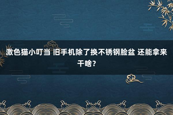 激色猫小叮当 旧手机除了换不锈钢脸盆 还能拿来干啥？