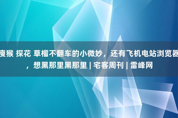 瘦猴 探花 草榴不翻车的小微妙，还有飞机电站浏览器，想黑那里黑那里 | 宅客周刊 | 雷峰网