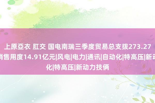 上原亞衣 肛交 国电南瑞三季度贸易总支拨273.27亿元，销售用度14.91亿元|风电|电力|通讯|自动化|特高压|新动力技俩